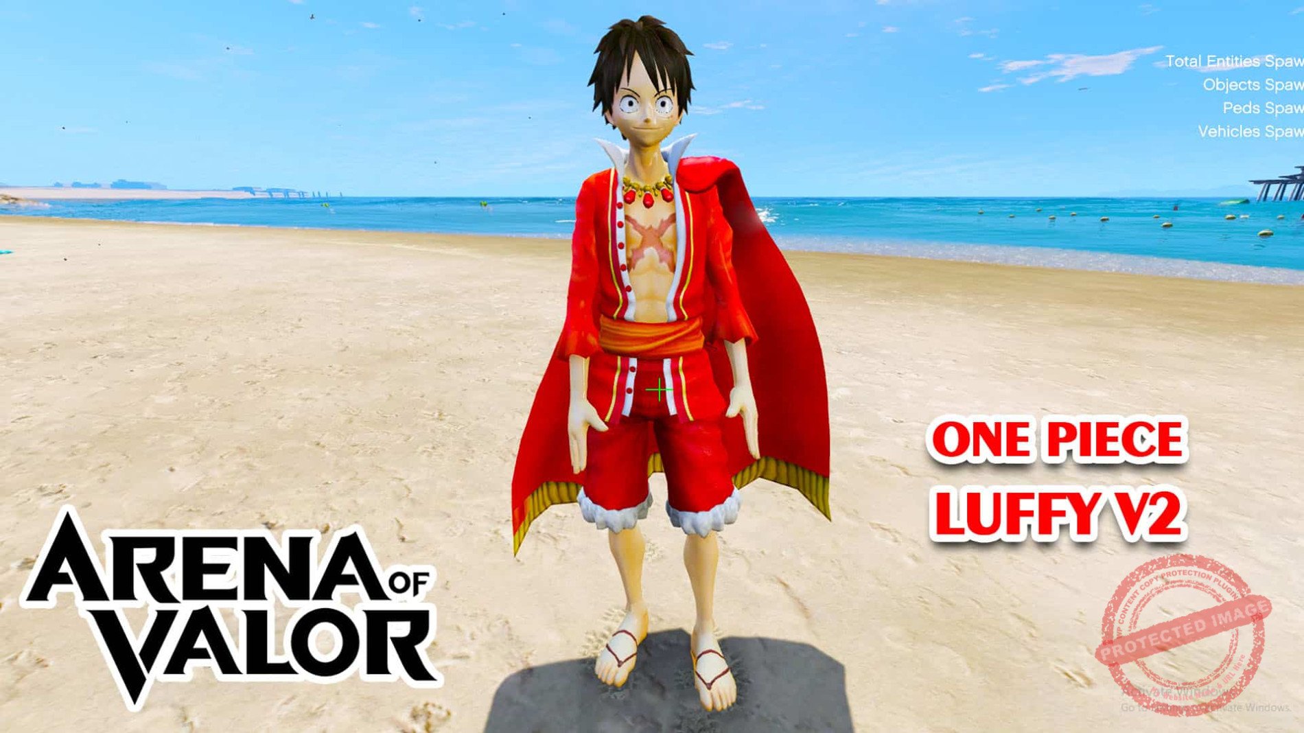 GTA 5 Mod Luffy V2 Onepiece - GTA 5 Mods Website