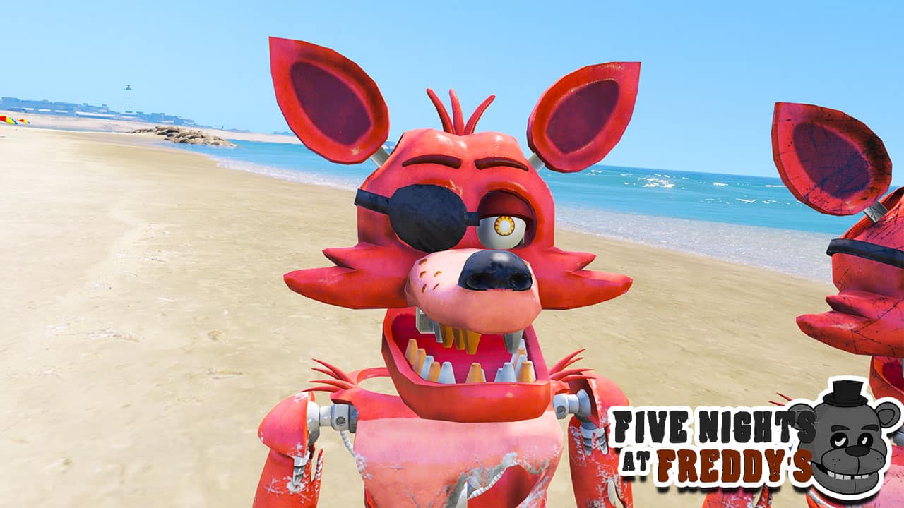 GTA 5 :- Foxy From FNAF Ped Mod for GTA V [Singleplayer/Fivem