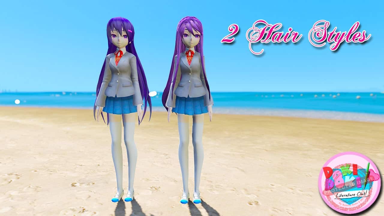 GTA 5 Mods Yuri in Doki Doki Literature Club - GTA 5 Mods Website