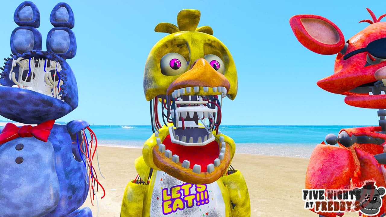 GTA 5 Mods FNAF Withered Animatronics FULL PACK - GTA 5 Mods Website