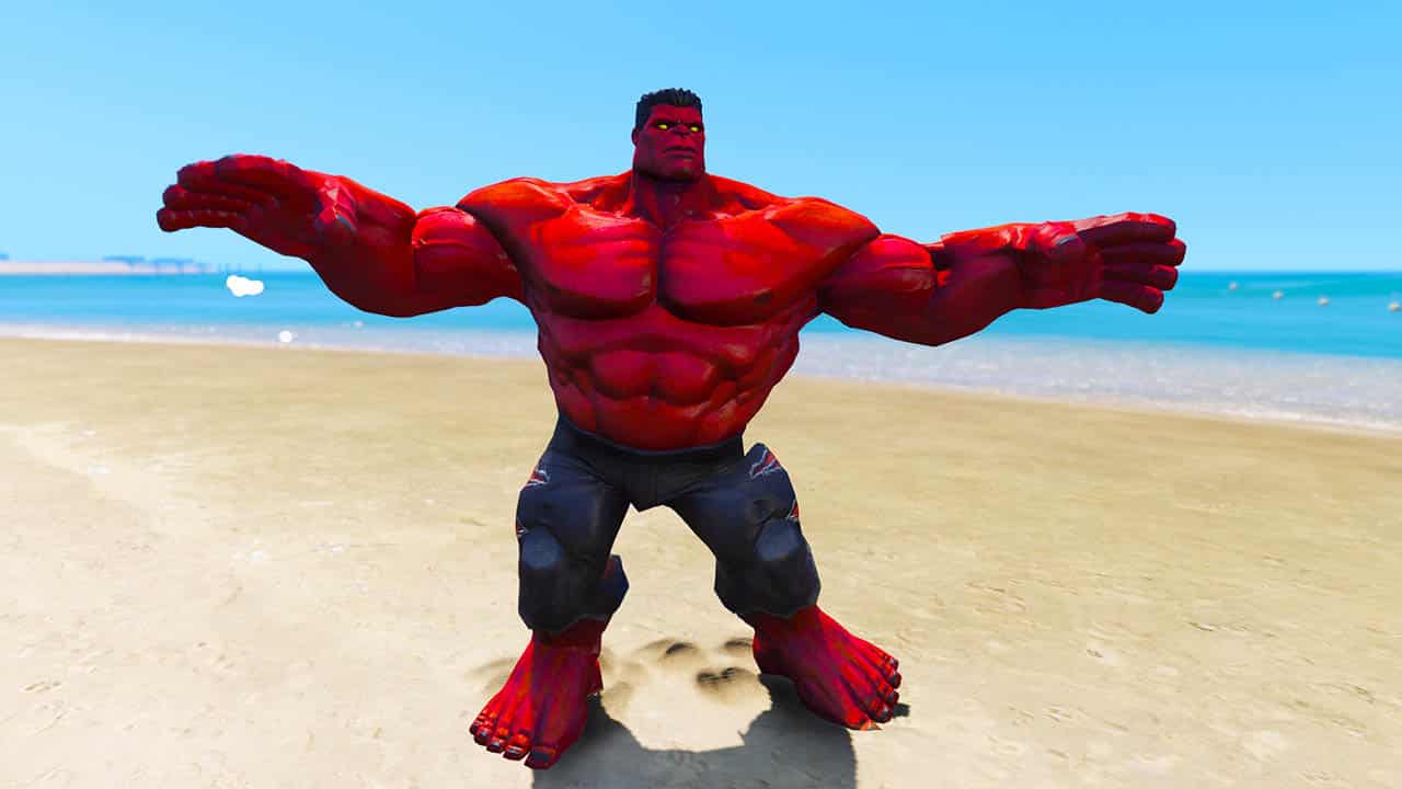 Skin) Red Hulk Skin - Roblox