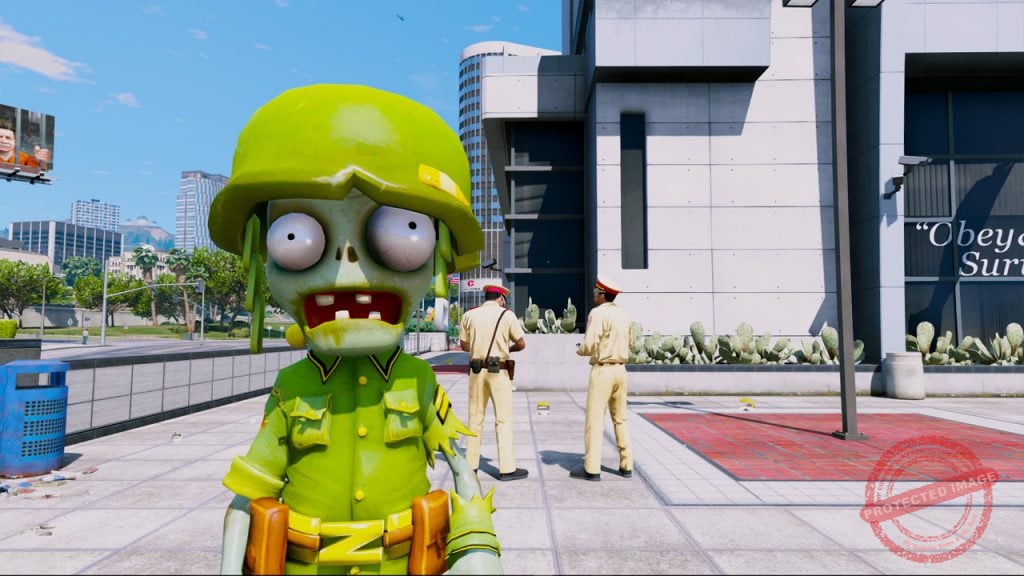 GTA 5 Mod Browncoat Zombie Plants vs Zombies - GTA 5 Mods Website