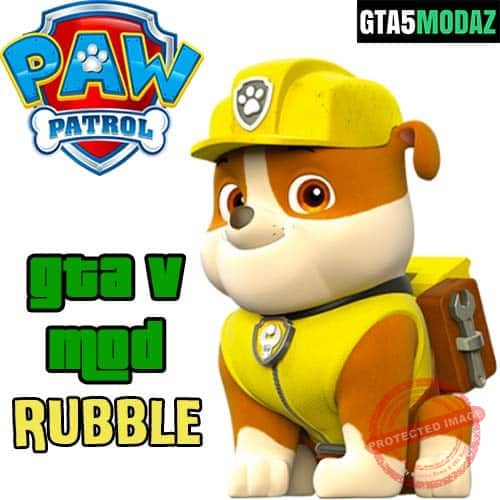GTA 5 Mod Rubble Paw Patrol