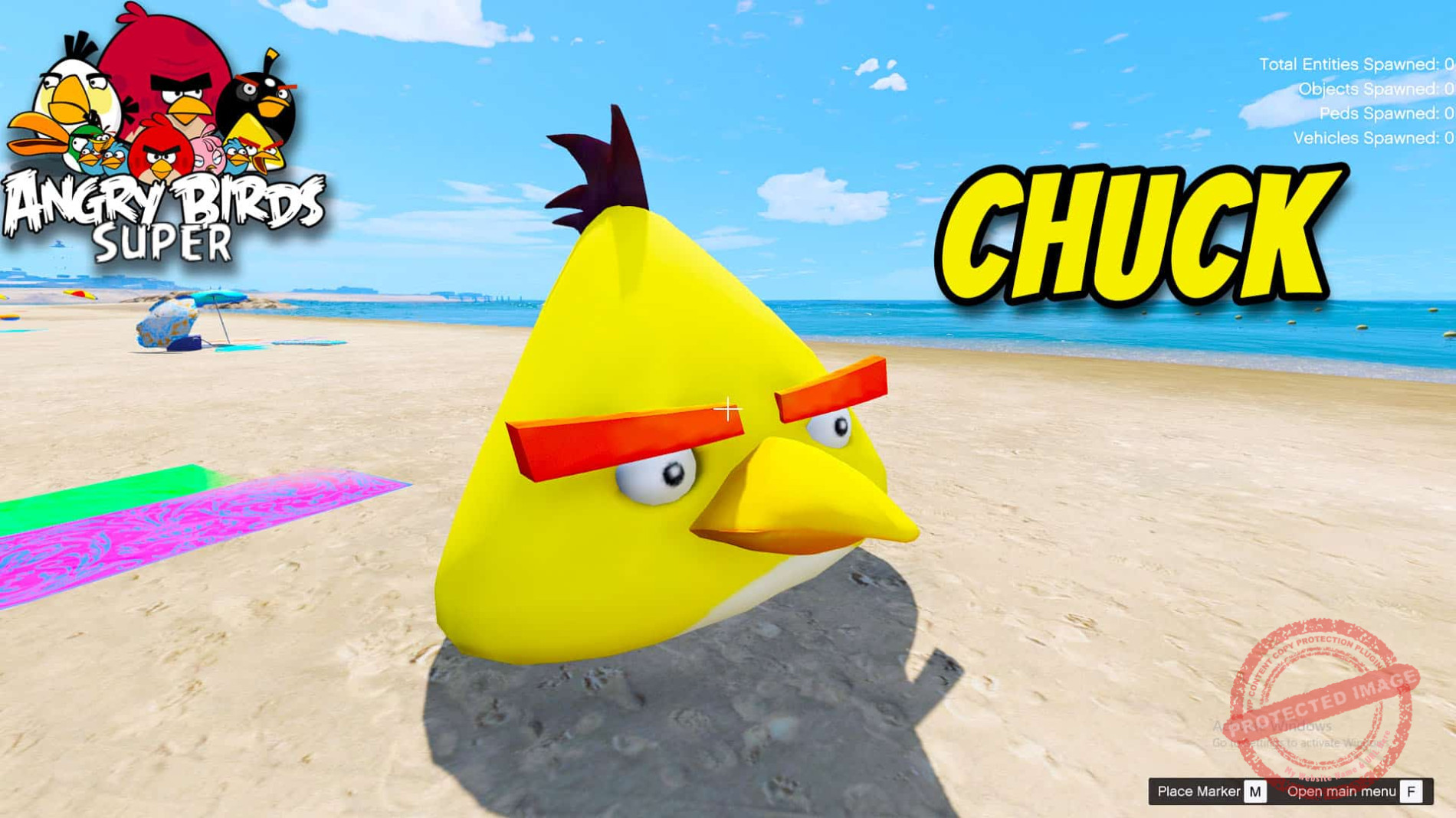 GTA 5 Mod Angry Bird Chuck
