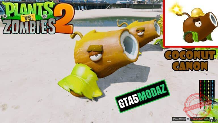 GTA 5 Mod Coconut Canon Plants Zombies