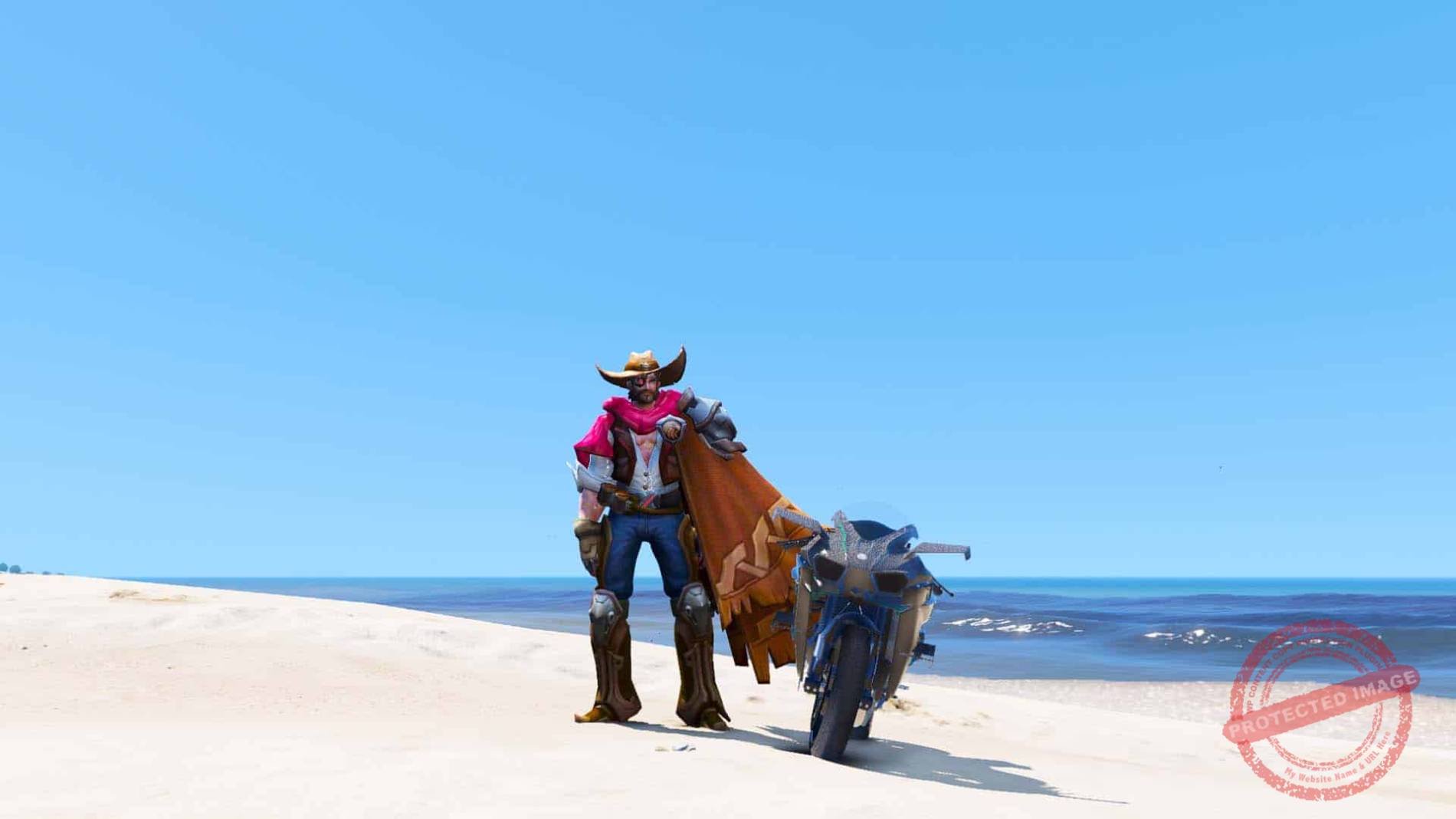 gta 5 mod ryoma gunslinger skin