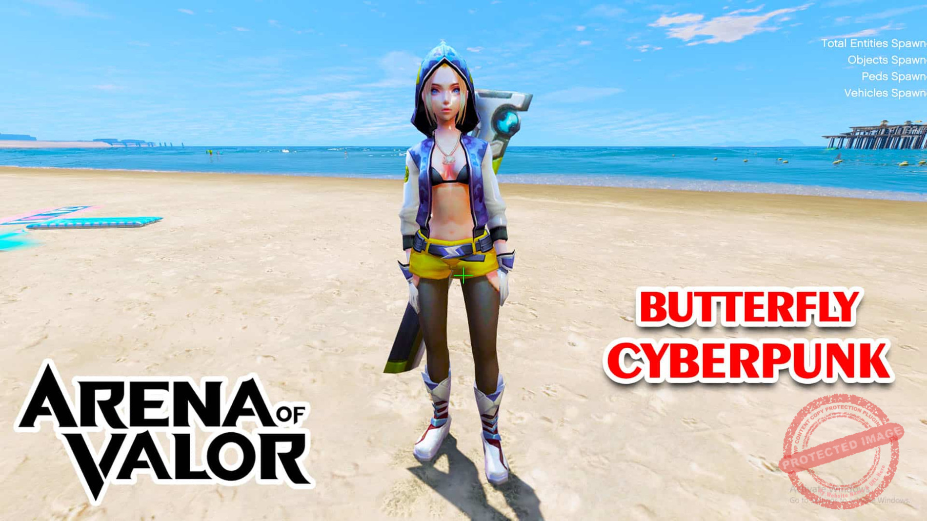 GTA 5 Mod Butterfly Cyberpunk Arena of Valor