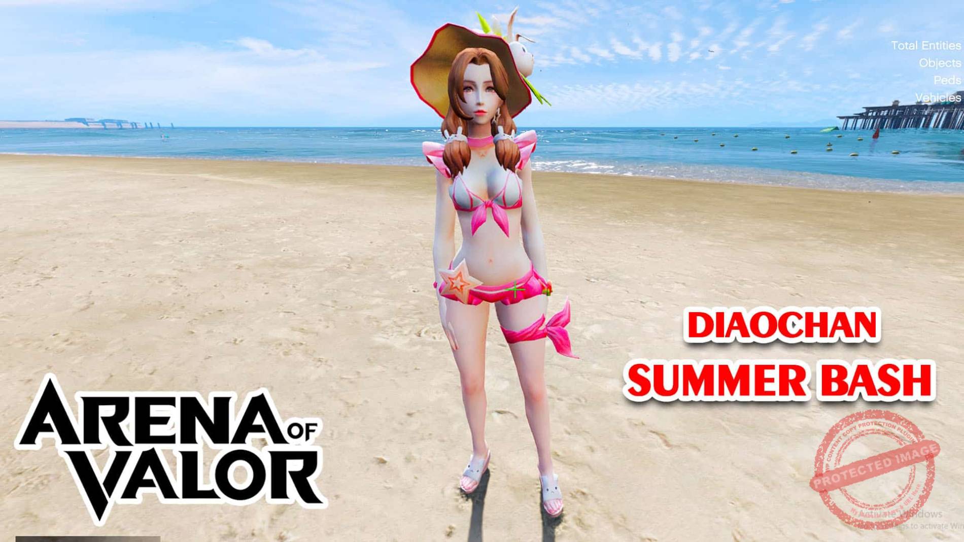 GTA 5 Mod Diaochan Summer Bash Arena of Valor