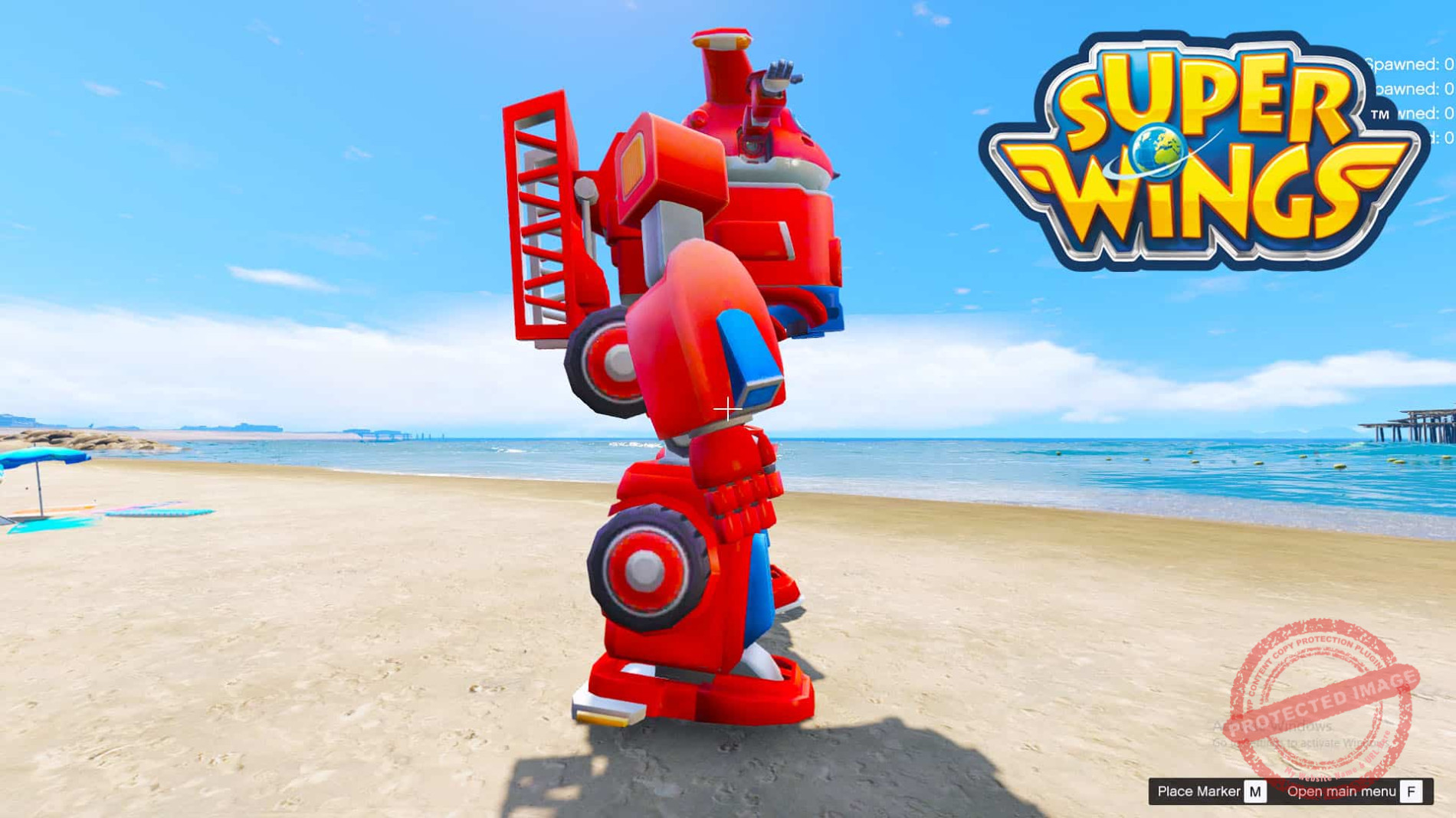 GTA 5 Mod Super Wings Jett Transformer