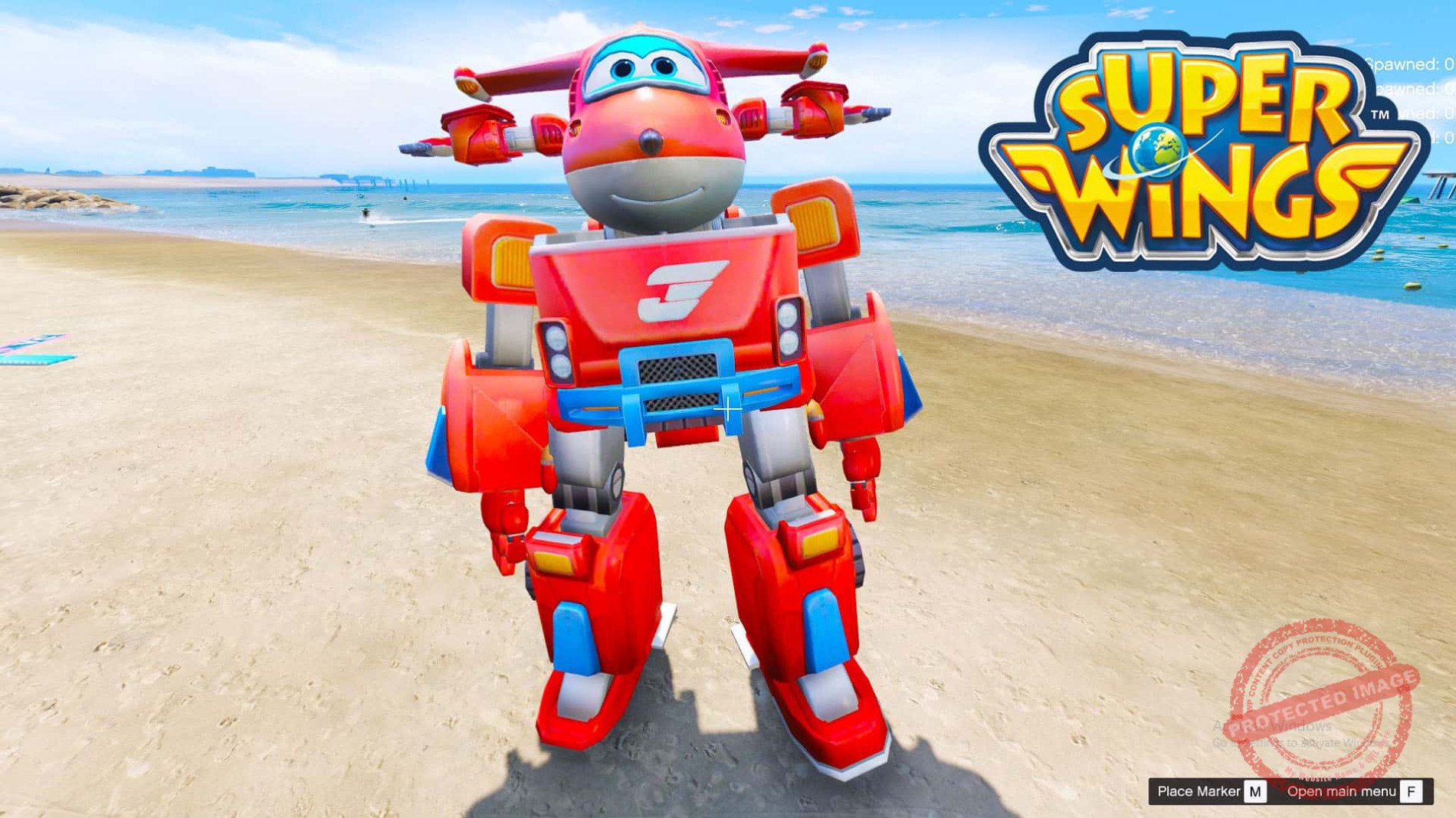 GTA 5 Mod Super Wings Jett Transformer