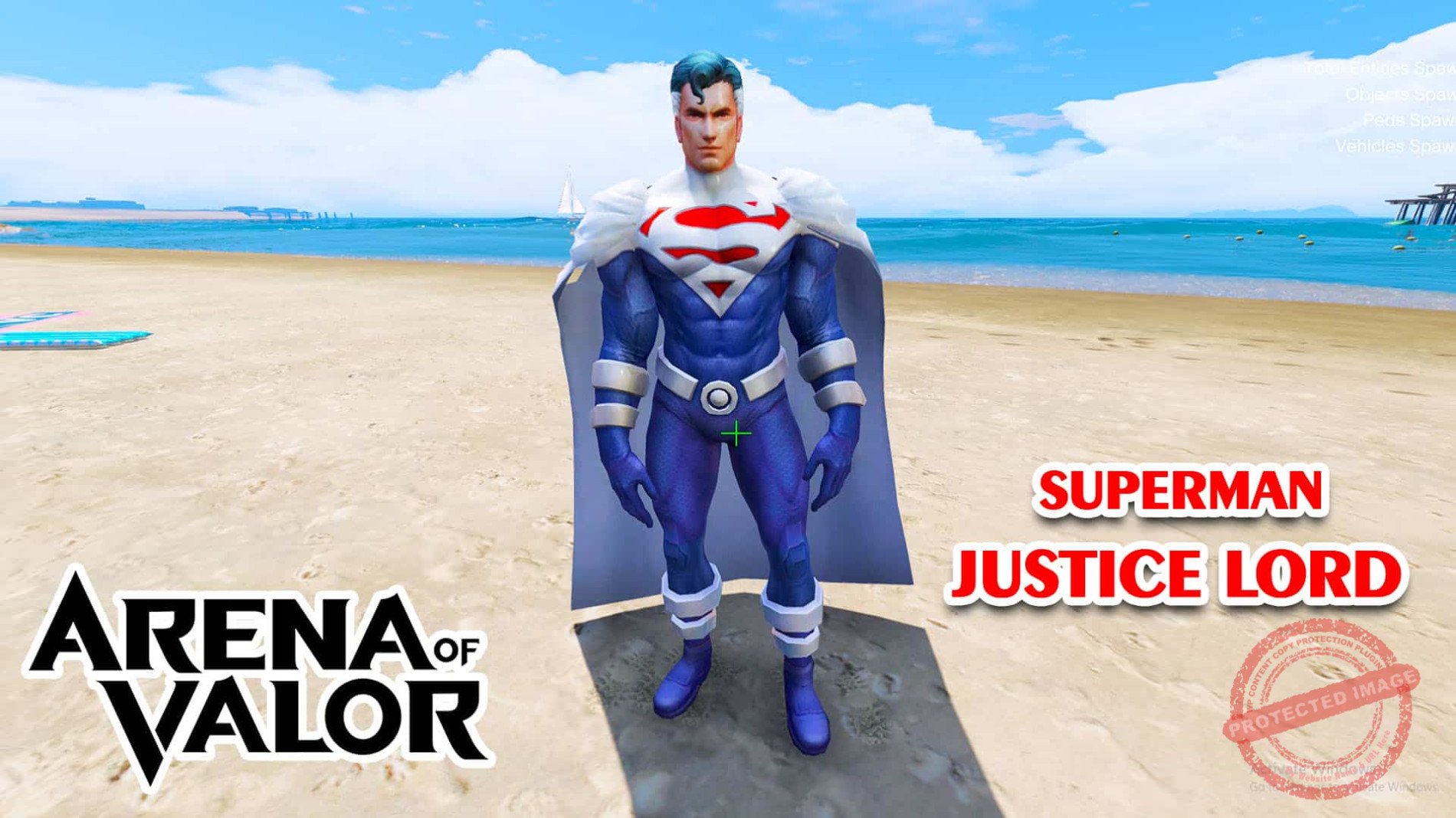 GTA 5 Mod Superman Justice Lord Arena of Valor