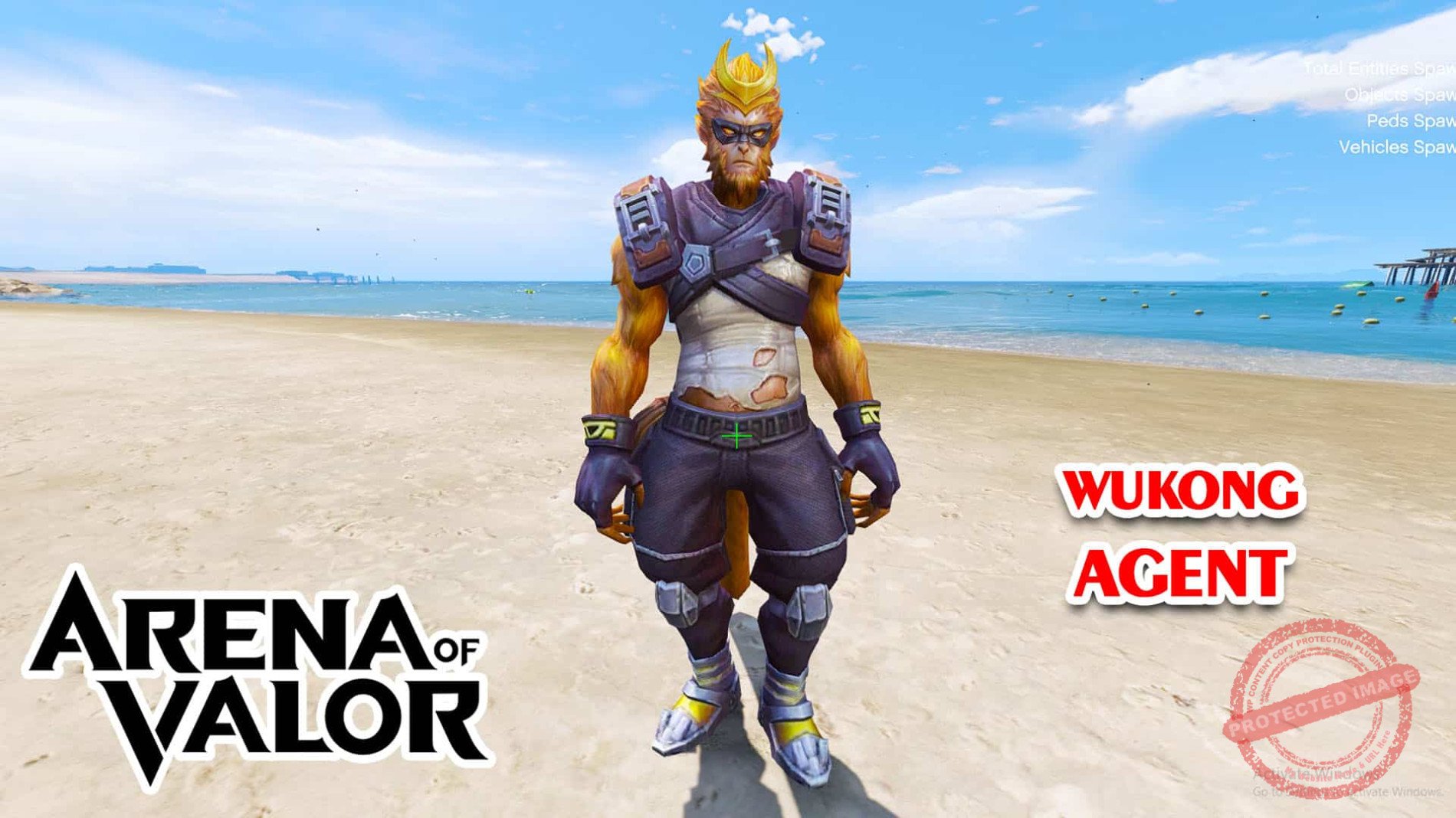 GTA 5 Mod Wukong Agent Arena of Valor