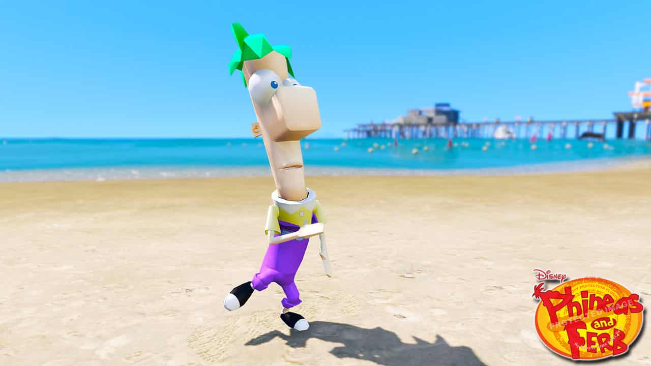 GTA 5 Mods Ferb in Phineas and Ferb