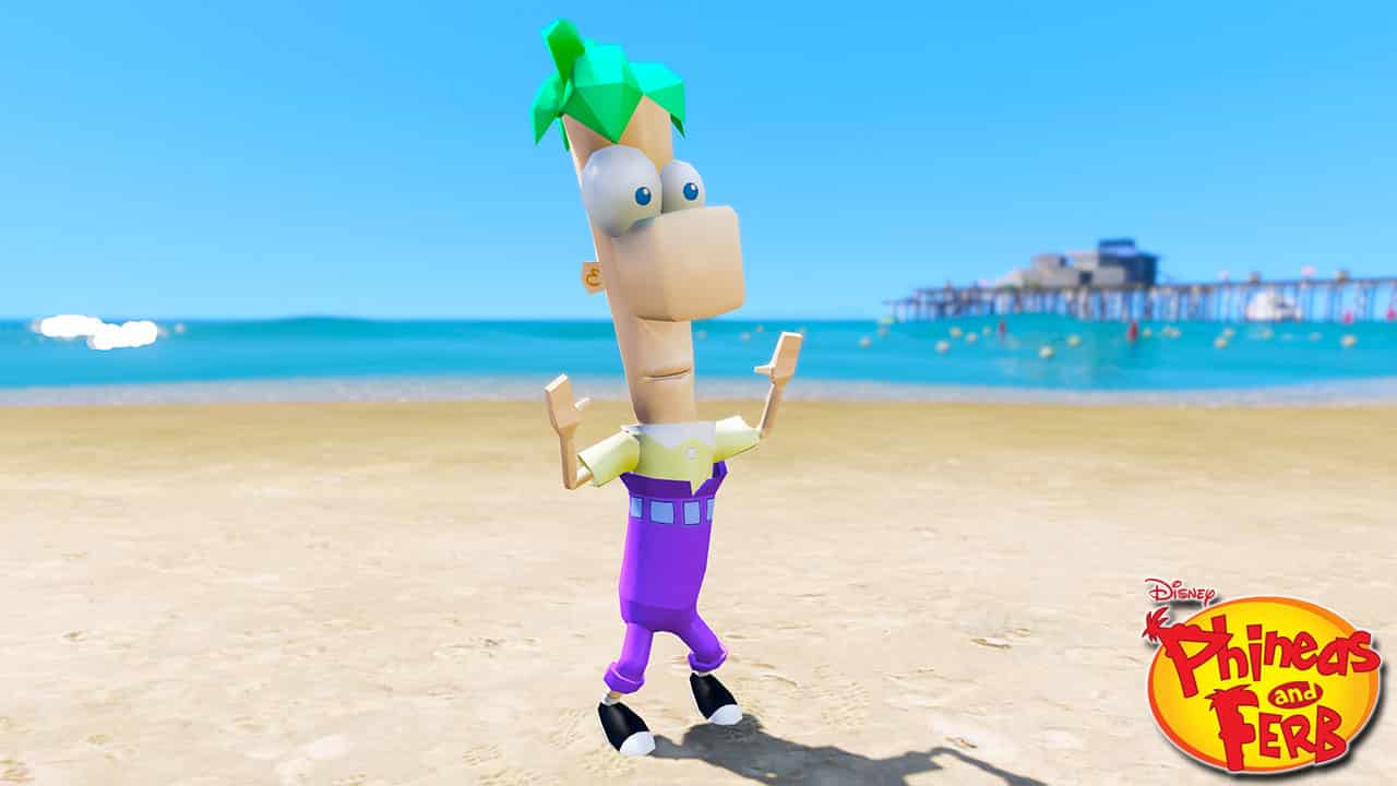 GTA 5 Mods Ferb in Phineas and Ferb