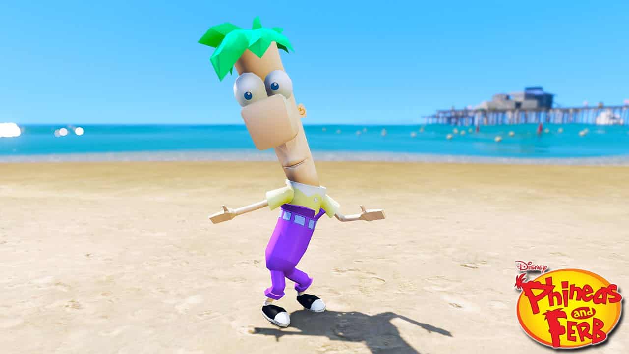 GTA 5 Mods Ferb in Phineas and Ferb