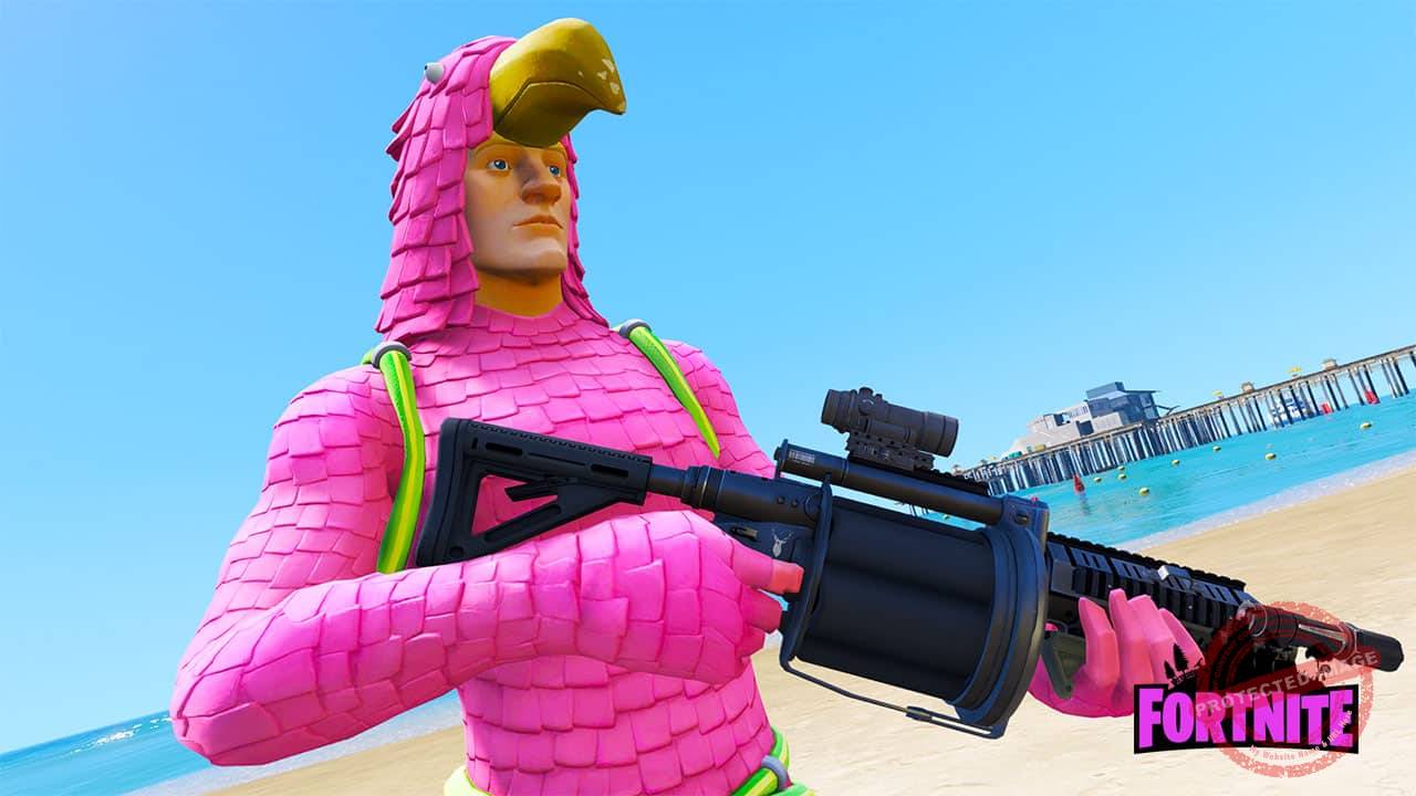 GTA 5 Mods Fornite King Flamingo