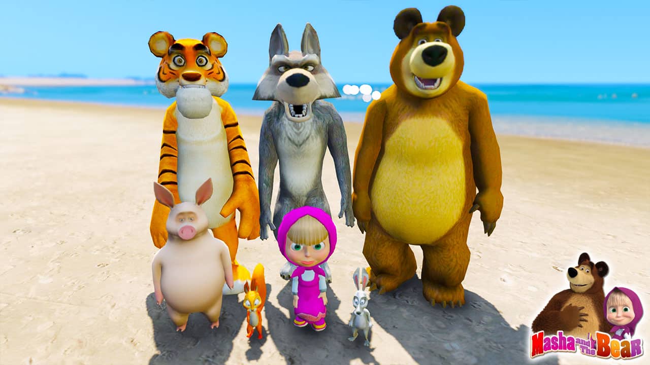 GTA 5 Mods Masha and the Bear FULL PACK