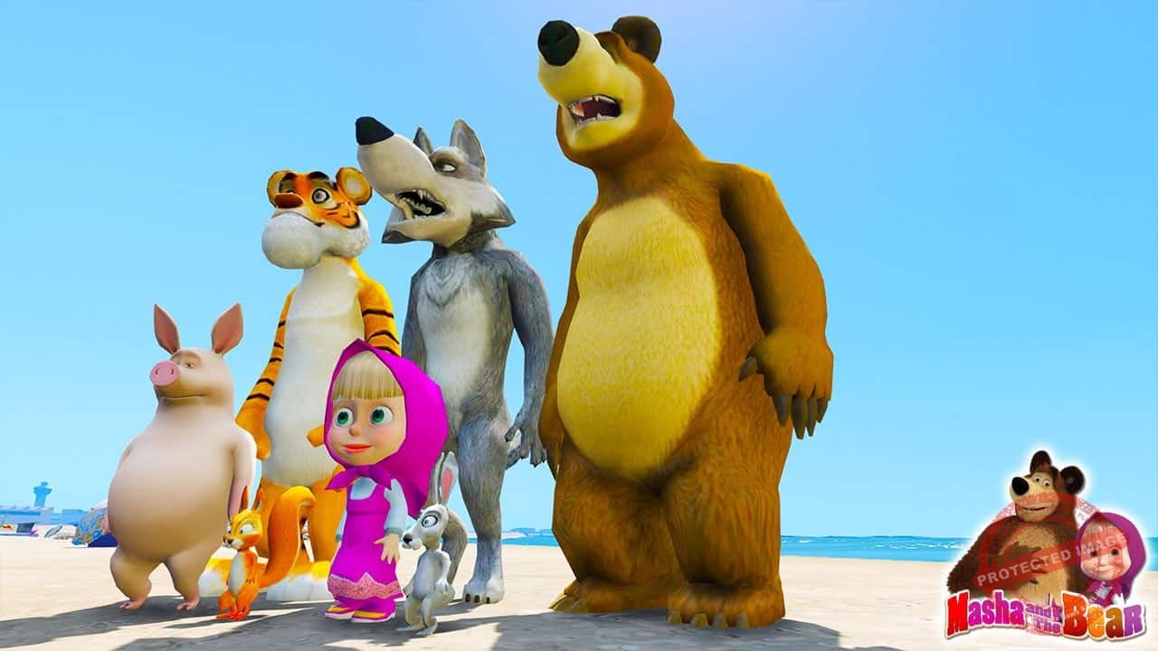 GTA 5 Mods Masha and the Bear FULL PACK