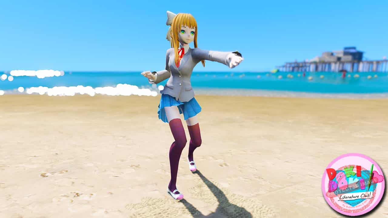 GTA 5 Mods Monica in Doki Doki Literature Club