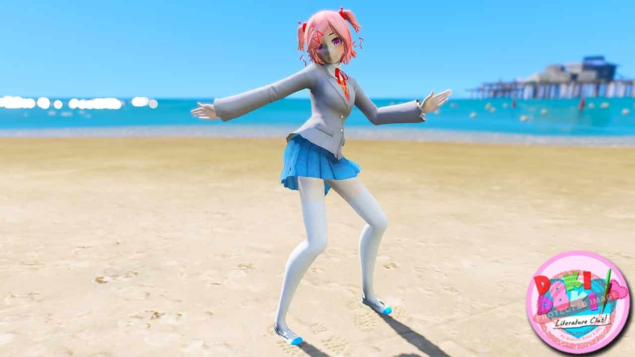 GTA 5 Mods Natsuki in Doki Doki Literature Club