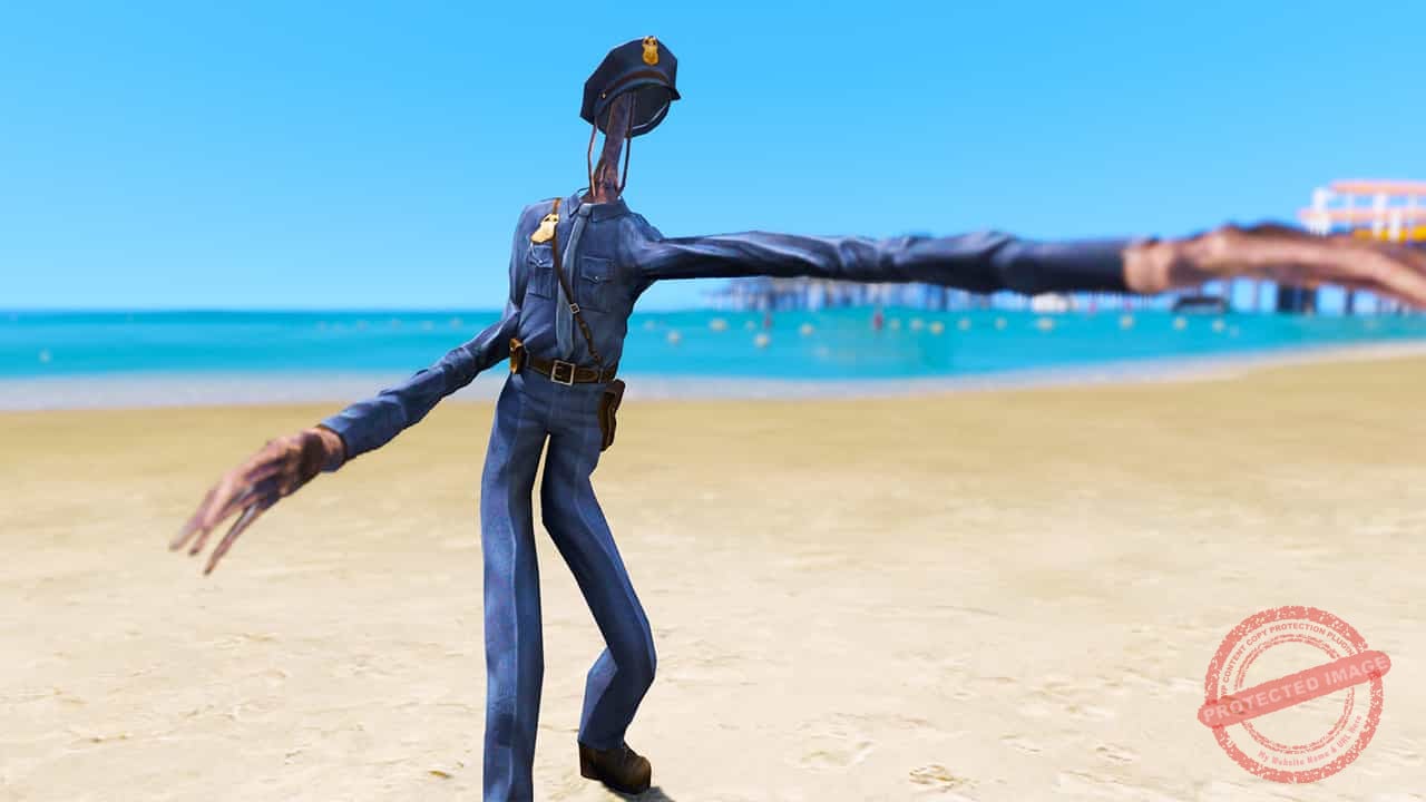 GTA 5 Mods Officer Siren Head