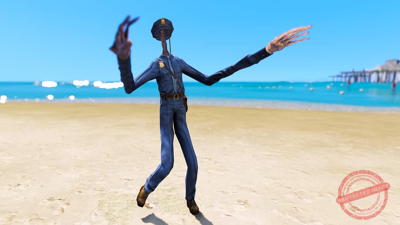 GTA 5 Mods Officer Siren Head