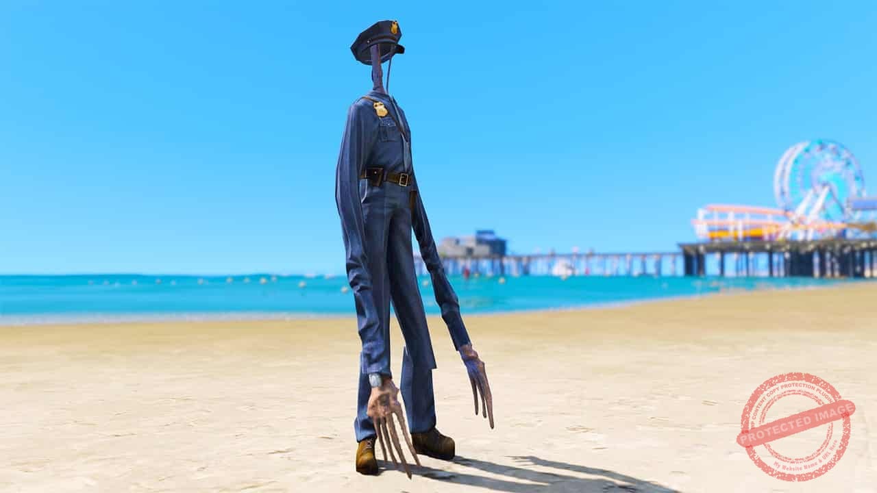 GTA 5 Mods Officer Siren Head