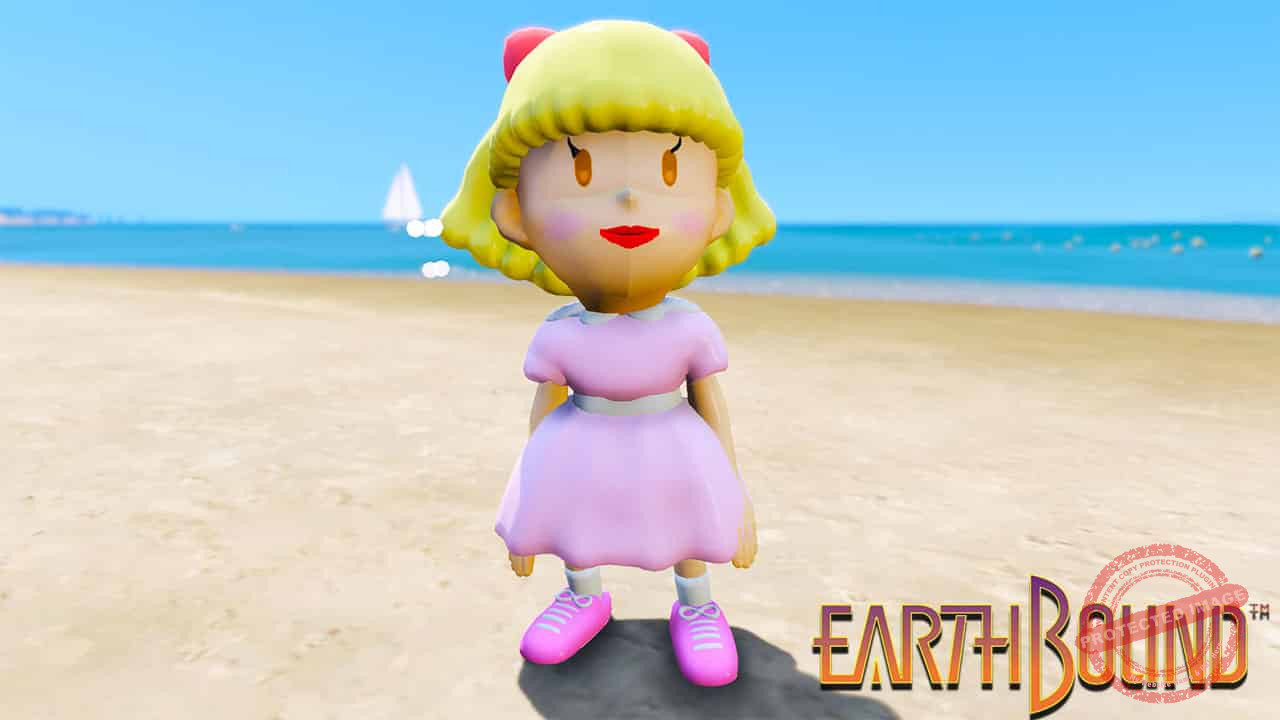GTA 5 Mods Paula in Earthbound