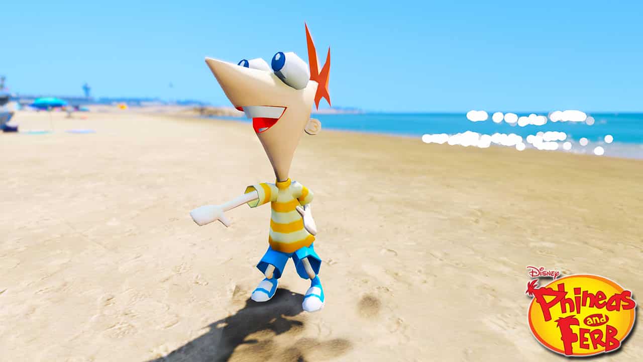 GTA 5 Mods Phineas in Phineas and Ferb