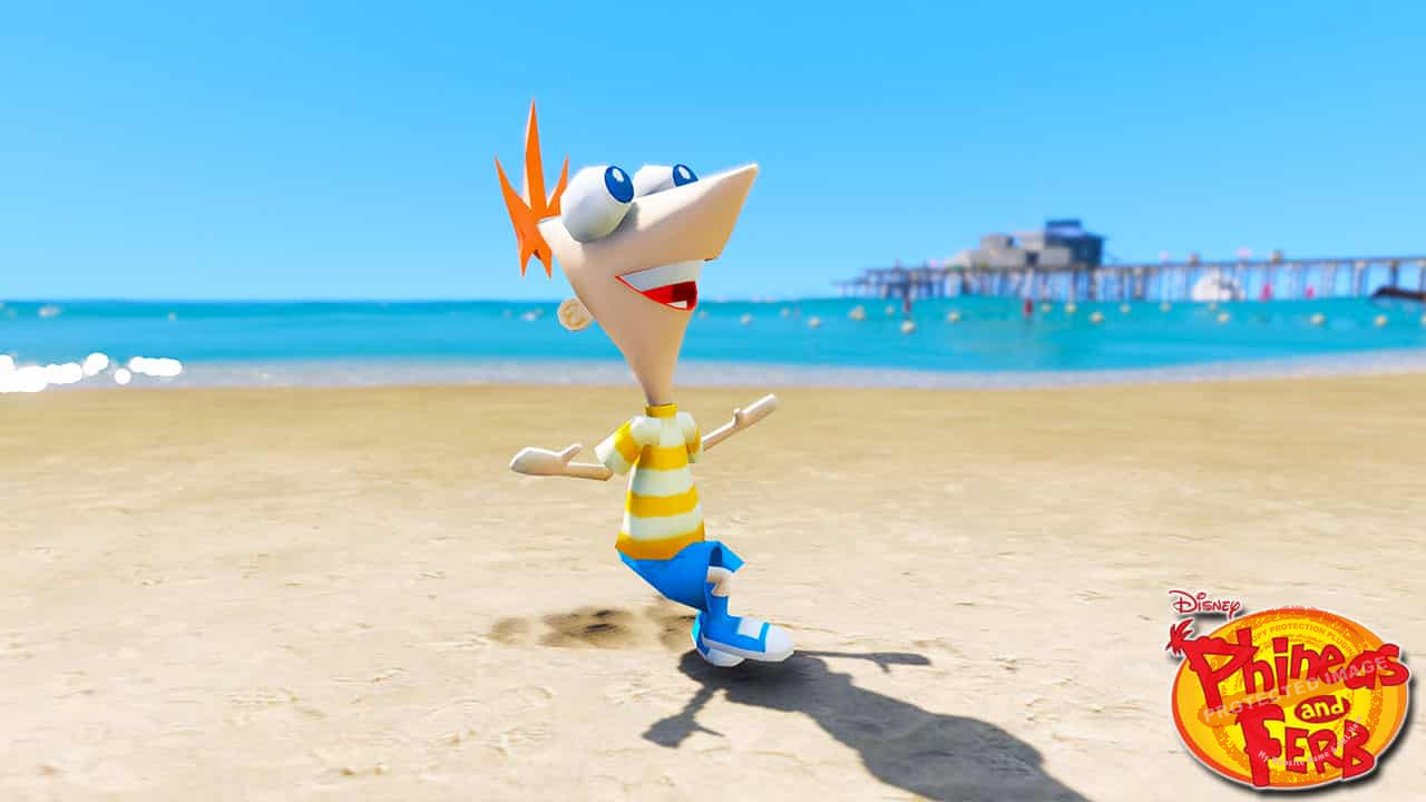 GTA 5 Mods Phineas in Phineas and Ferb