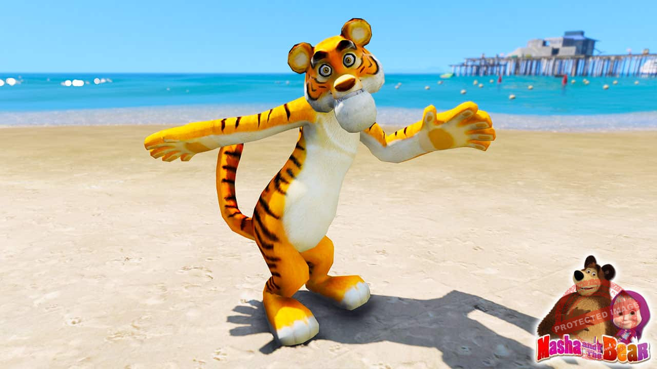 GTA 5 Mods Tiger in Masha and the Bear