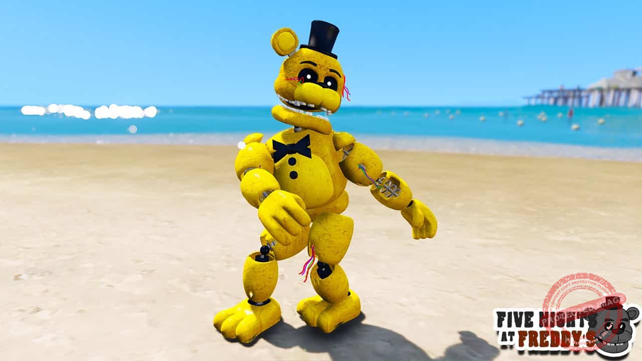 GTA 5 Mods FNAF Withered Golden Freddy