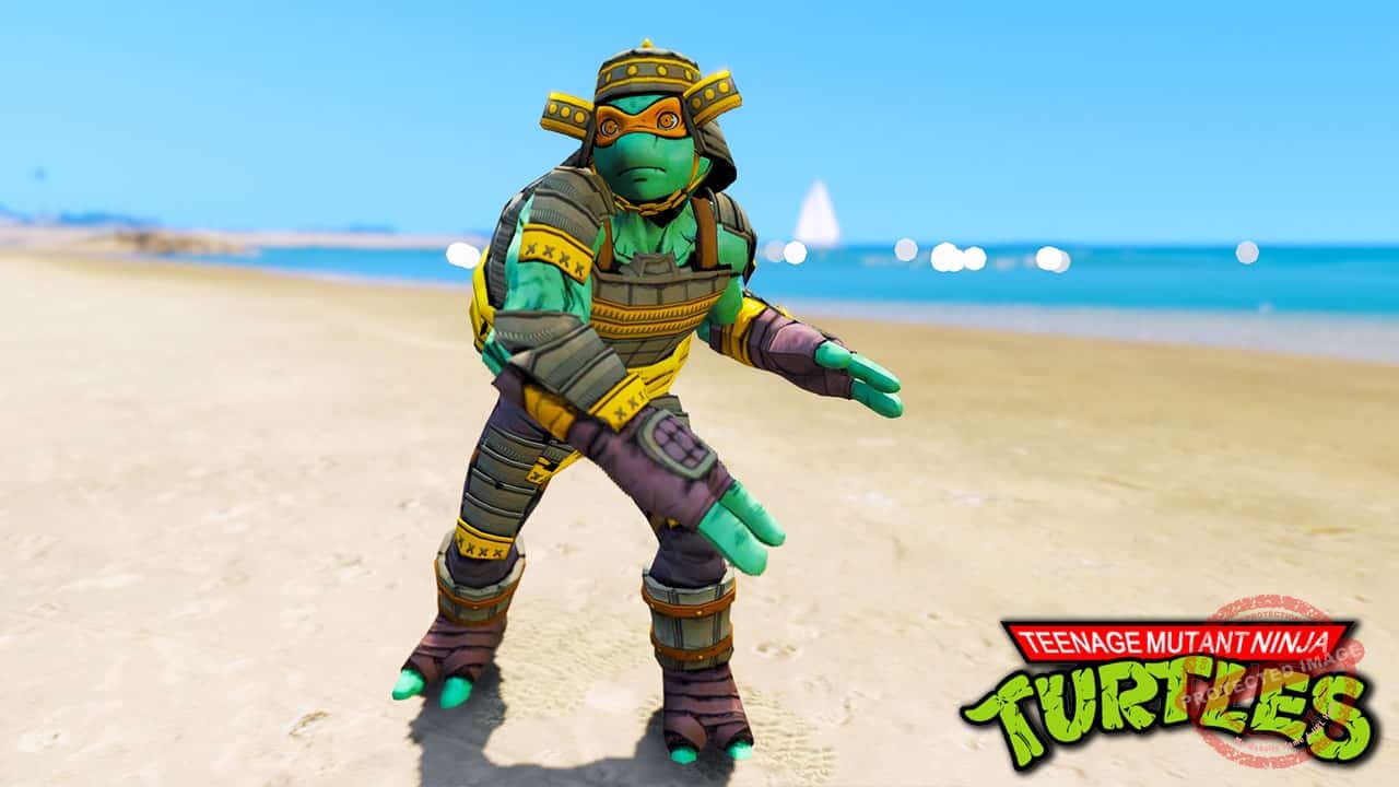 GTA 5 Mods TMNT Michelangelo Samurai