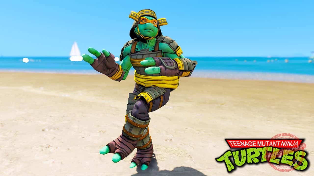 GTA 5 Mods TMNT Michelangelo Samurai