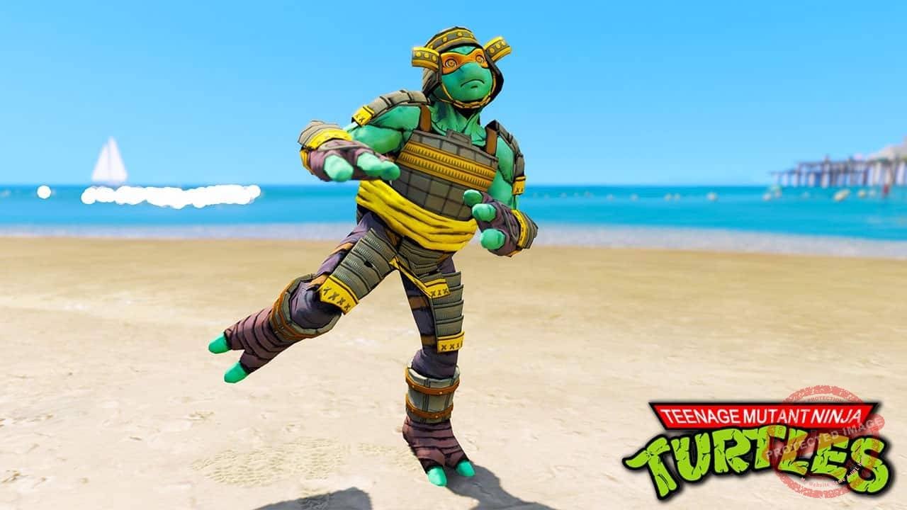 GTA 5 Mods TMNT Michelangelo Samurai