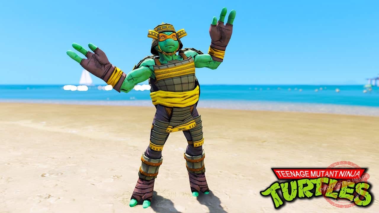 GTA 5 Mods TMNT Michelangelo Samurai