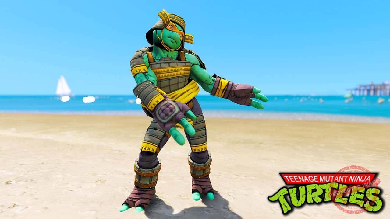 GTA 5 Mods TMNT Michelangelo Samurai