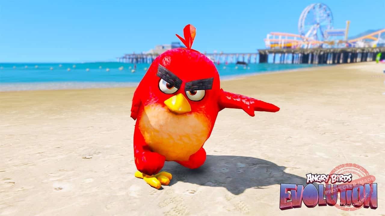 GTA 5 Mods Angry Bird Revolution Red