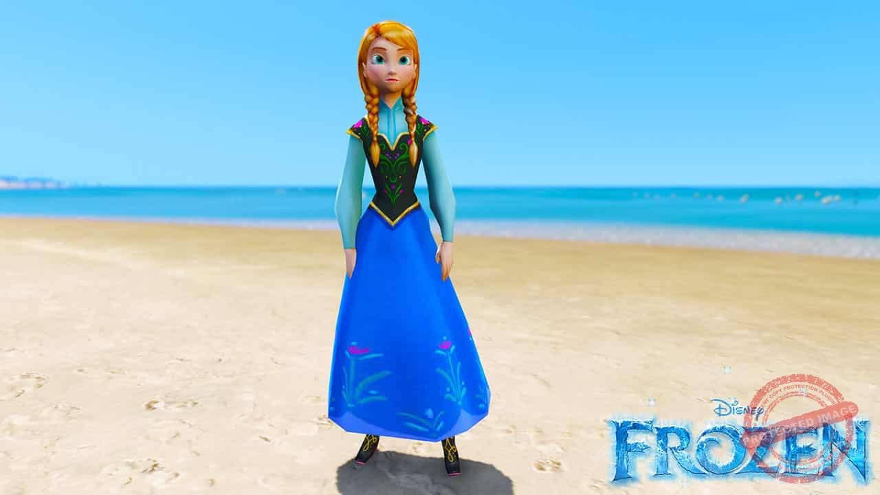 GTA 5 Mods Anna in Disney Frozen
