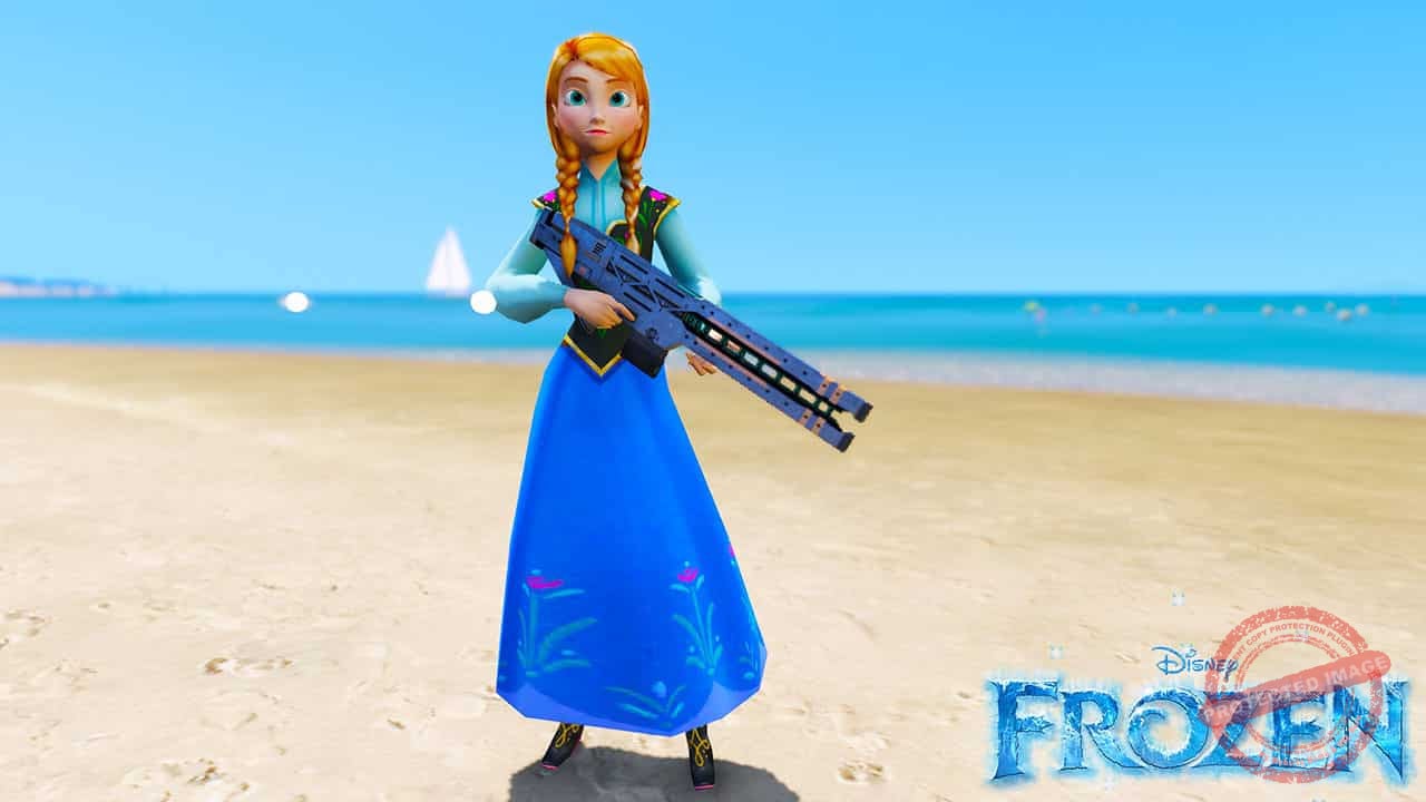 GTA 5 Mods Anna in Disney Frozen