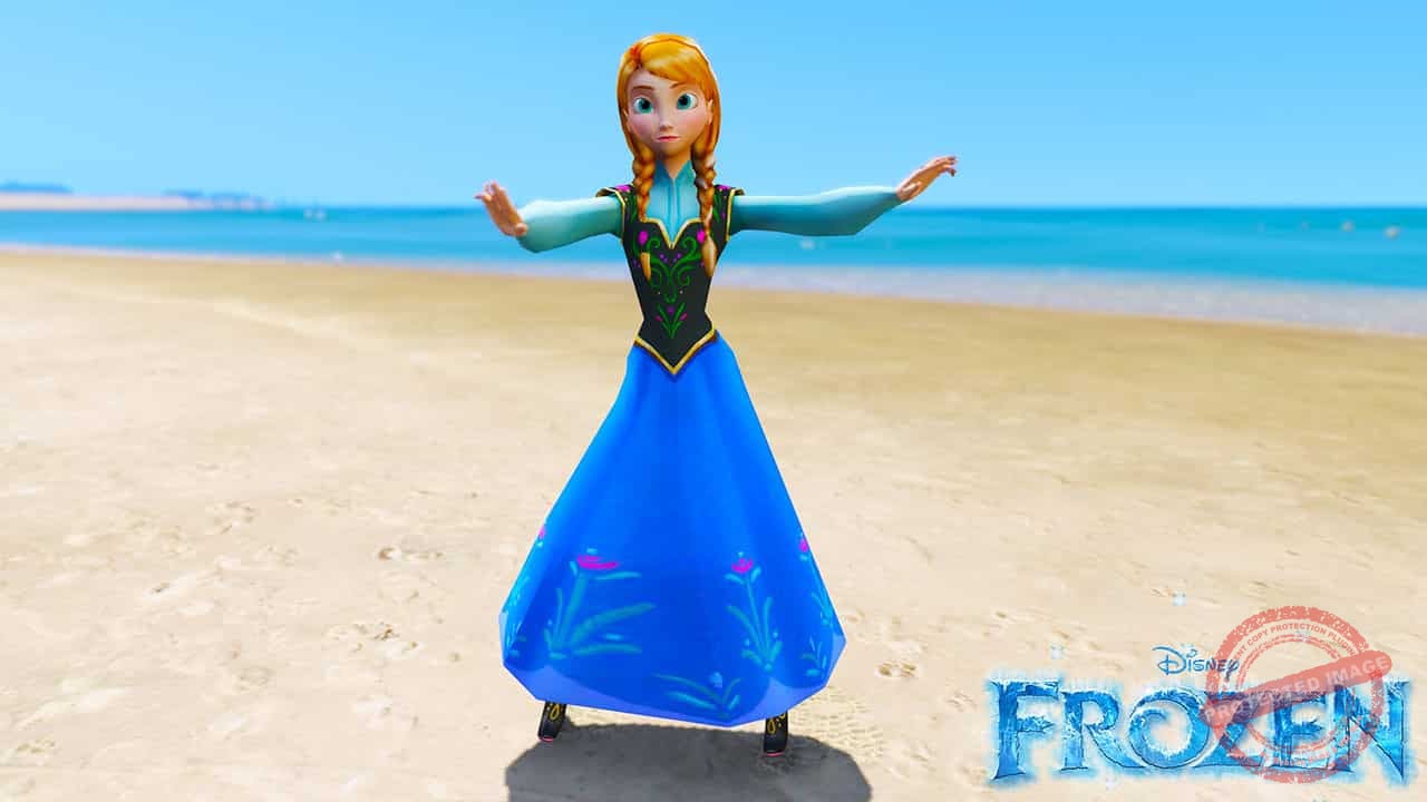 GTA 5 Mods Anna in Disney Frozen