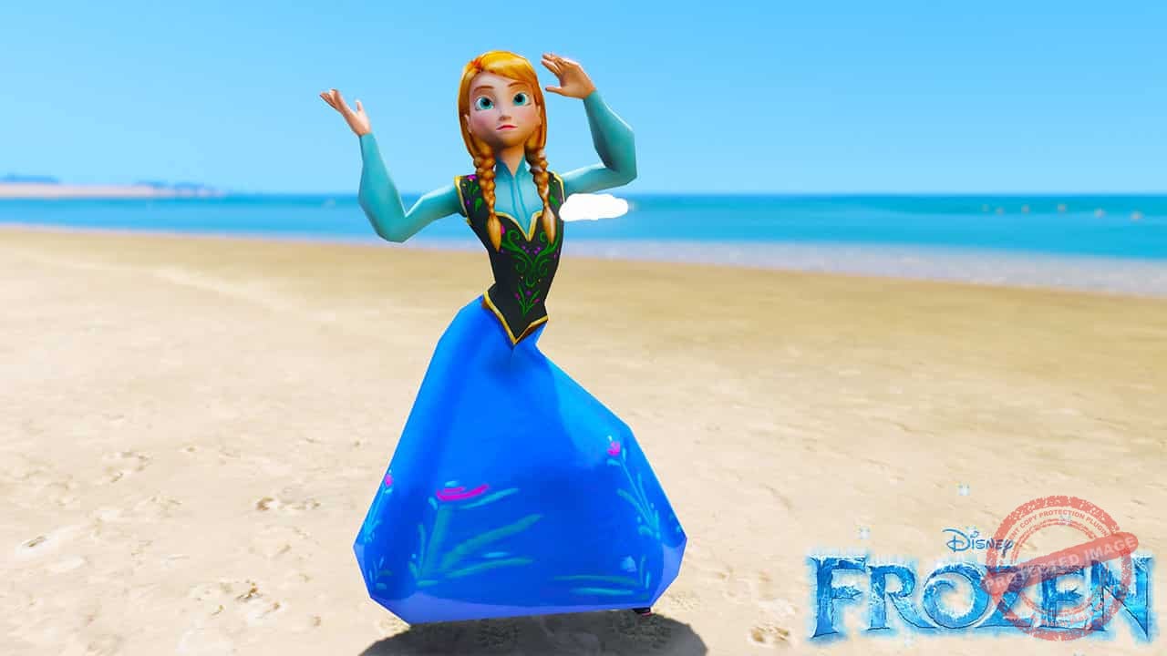 GTA 5 Mods Anna in Disney Frozen