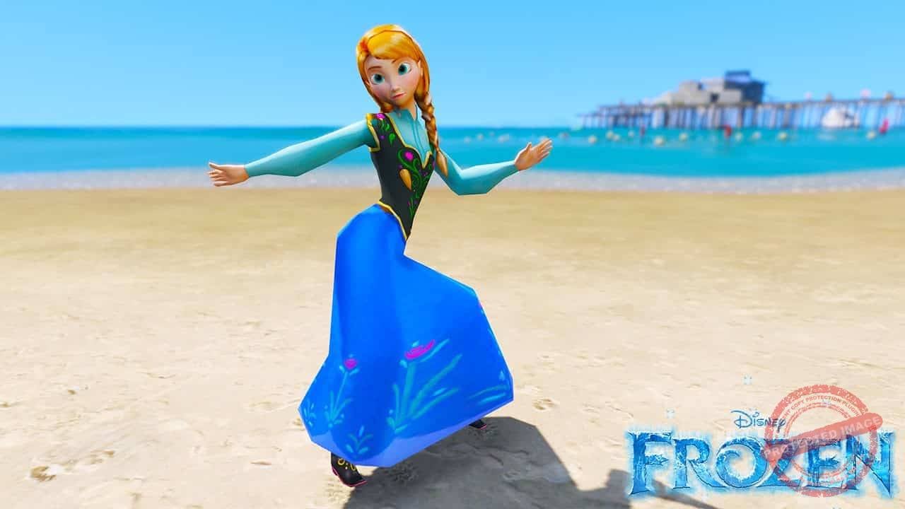 GTA 5 Mods Anna in Disney Frozen