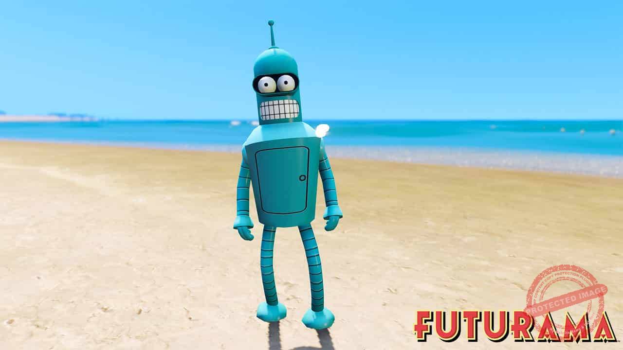 GTA 5 Mods Bender in Futurama