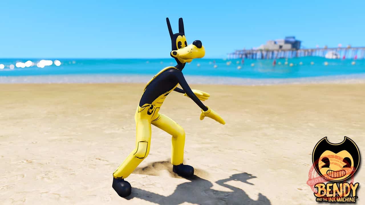 GTA 5 Mods Boris in Bendy and the Ink machine