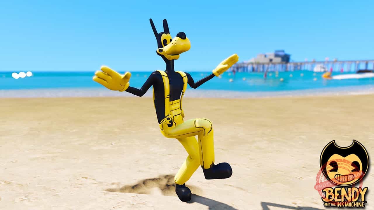 GTA 5 Mods Boris in Bendy and the Ink machine