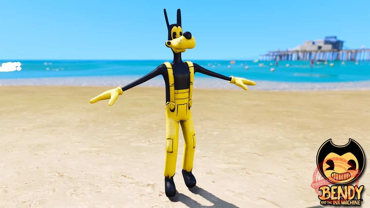 GTA 5 Mods Boris in Bendy and the Ink machine