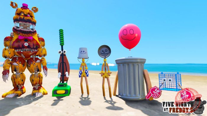 GTA 5 Mods FNAF Trash and The Gang - GTA 5 Mods Website