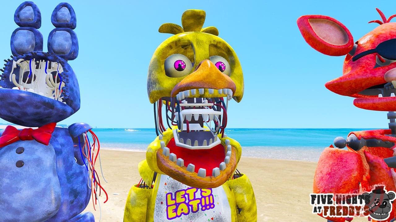 GTA 5 Mods FNAF Withered Animatronics FULL PACK
