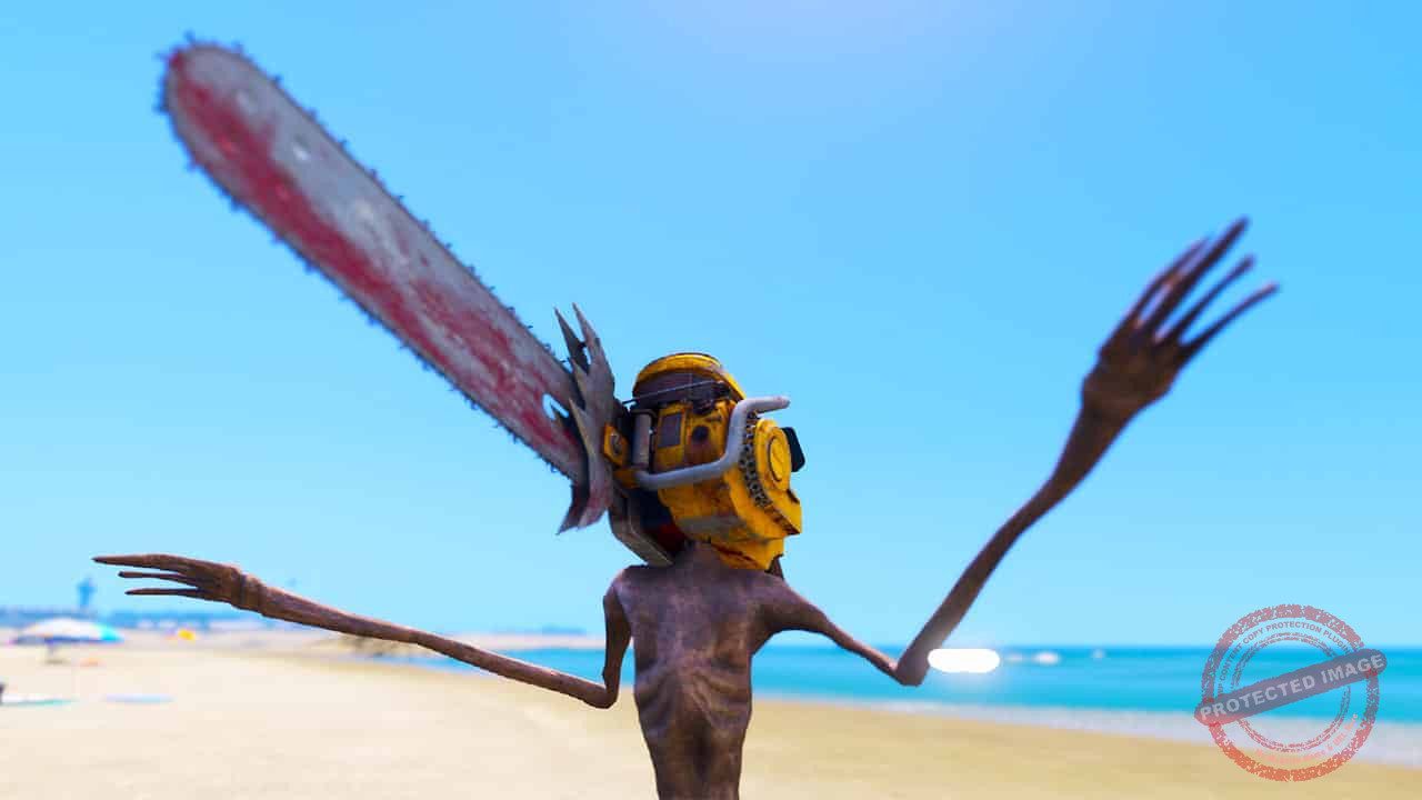 GTA 5 Mods Chainsaw Siren Head